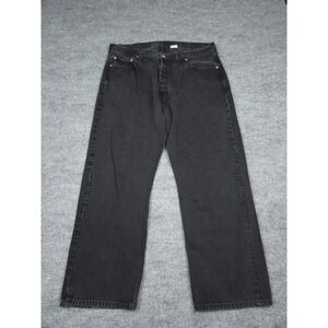 Levis 501 Jeans Men's 42 x 30 (FITS 36 x 29) Black 100% Cotton Denim